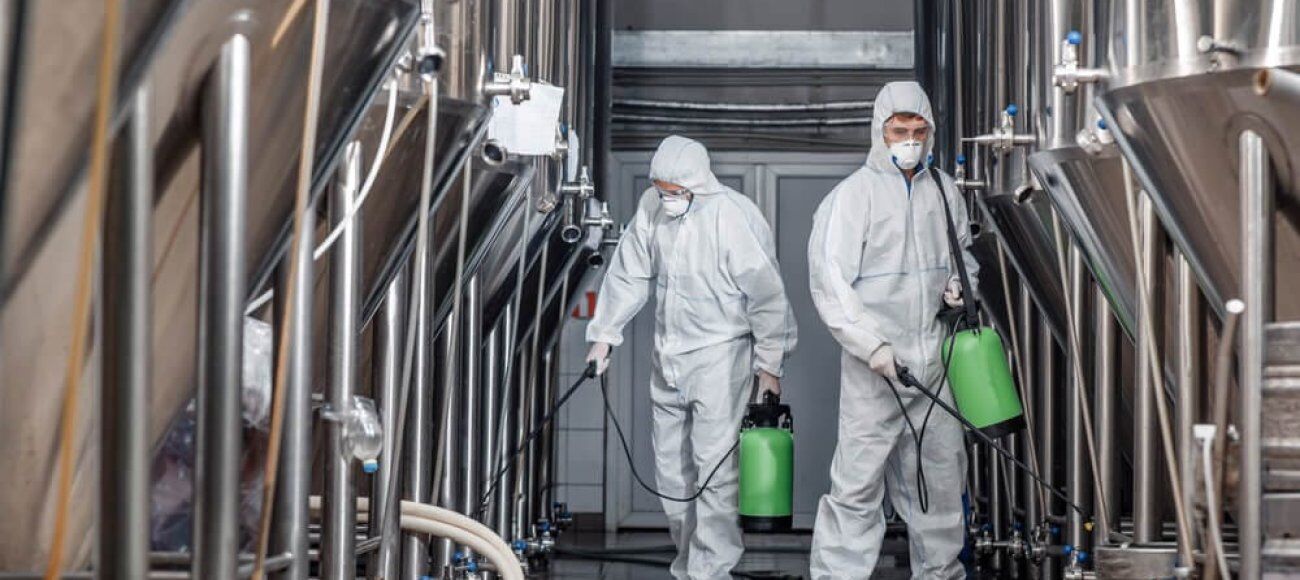Disinfection of industry using EN 14347 certified disinfectants